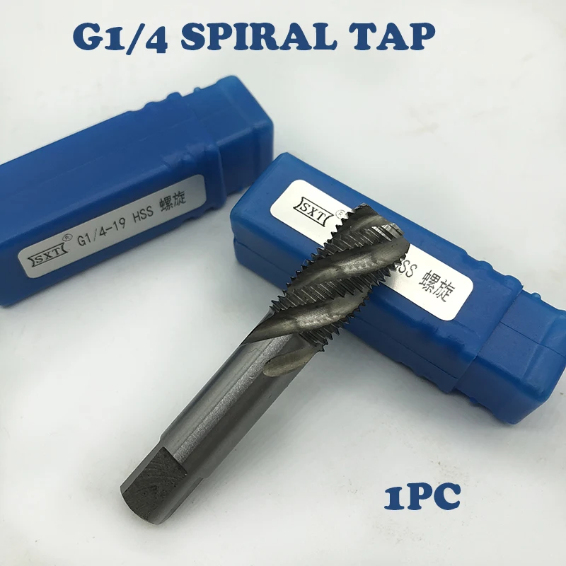 55 Degree 1/4&quot HSS Pipe Tap Four Flutes spiral Thread G1/4-19 For Maintenance Repair Work | Инструменты
