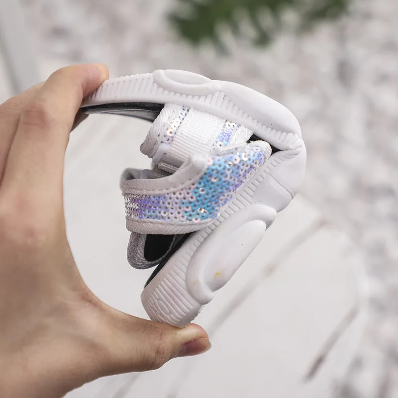 

Bekamille Children Summer Shoes Sandals For Girls Soft Bottom Bear Thick Bottom Sandals Open Toe Sequin Sandals Leisure
