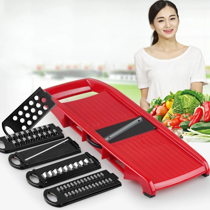 Мандолина растительные slicer с 6 регулируемыми лопатками картофеля резак чеснок