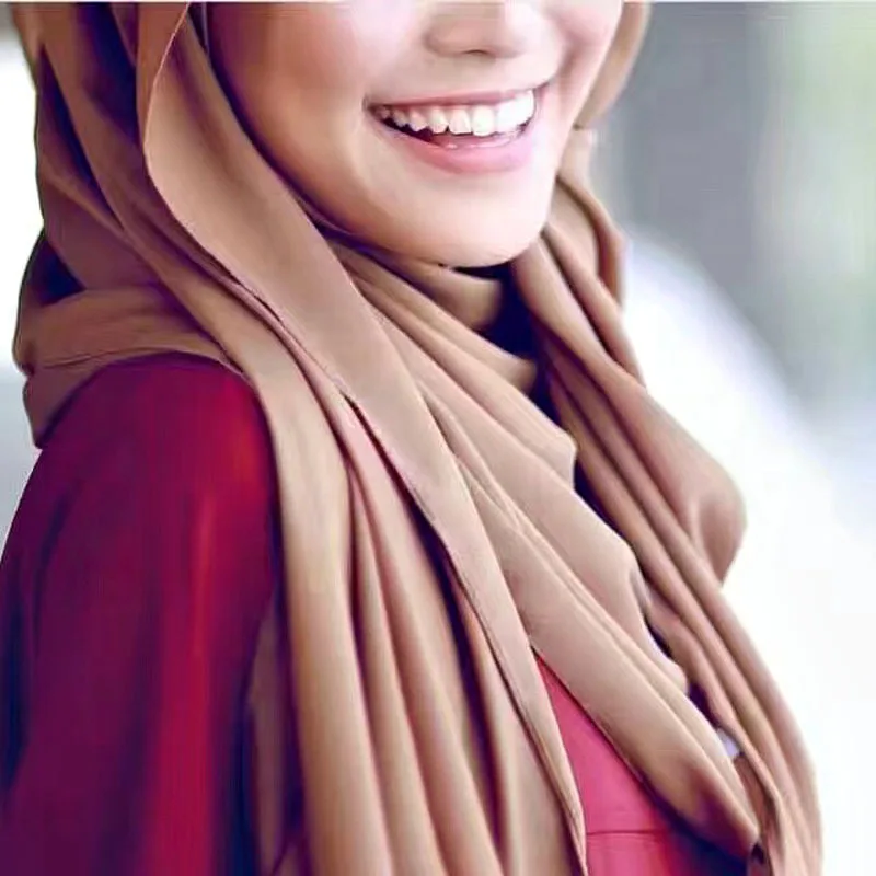 Женская модная однотонная шифоновая шаль-шарф из пузырчатой ткани пляжный