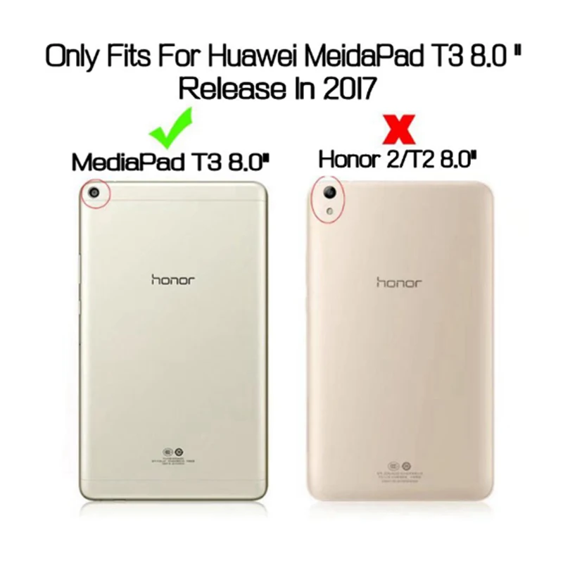 Чехол для планшета huawei Mediapad T3 8 кожаный чехол с откидной крышкой и подставкой Honor
