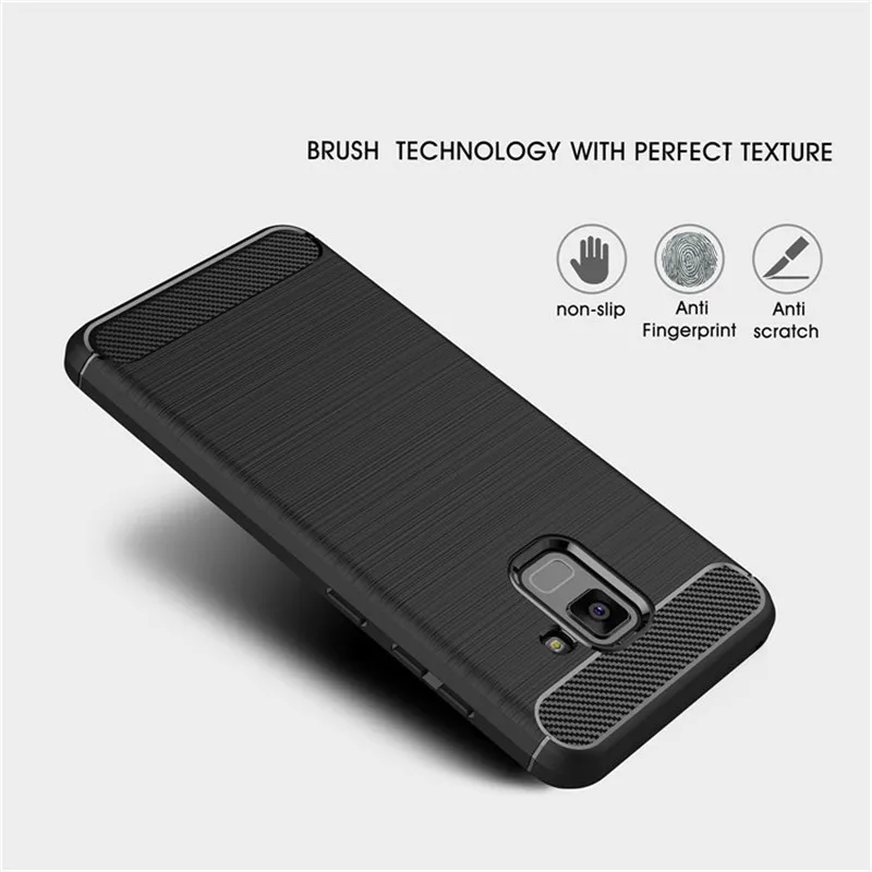 Shockproof Phone Case For Samsung Galaxy S7 S6 Edge edge S8 Plus Carbon Fiber TPU Design Material Cases Cover |