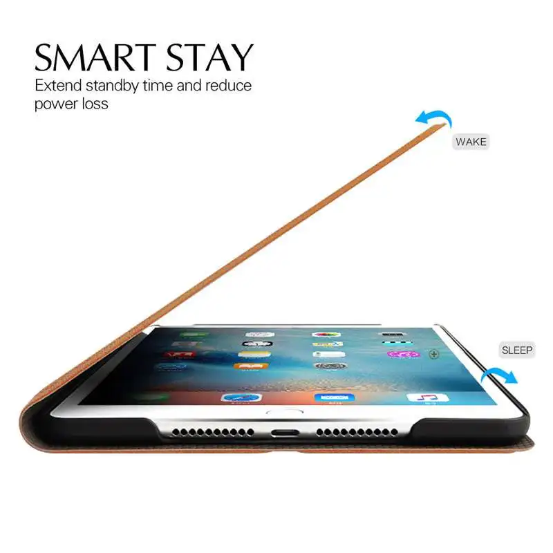 Для нового iPad 9 7 дюймов 2017 2018/ Air 1 2 PU кожаный Смарт-Чехол Folio Case Auto Wake чехол для 2018