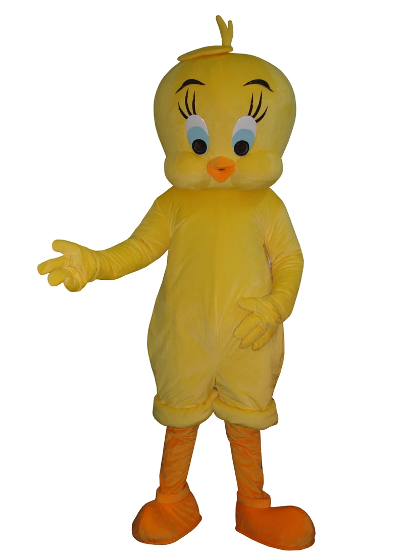 

High quality Tweety Looney Tunes Mascot Costume Cartoon Bird Fancy Dress Adult Free shipping for Halloween party