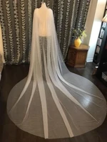 plain wedding cape veil bridal shoulder veil whiteivory tulle long cape cloak shawl white ivory