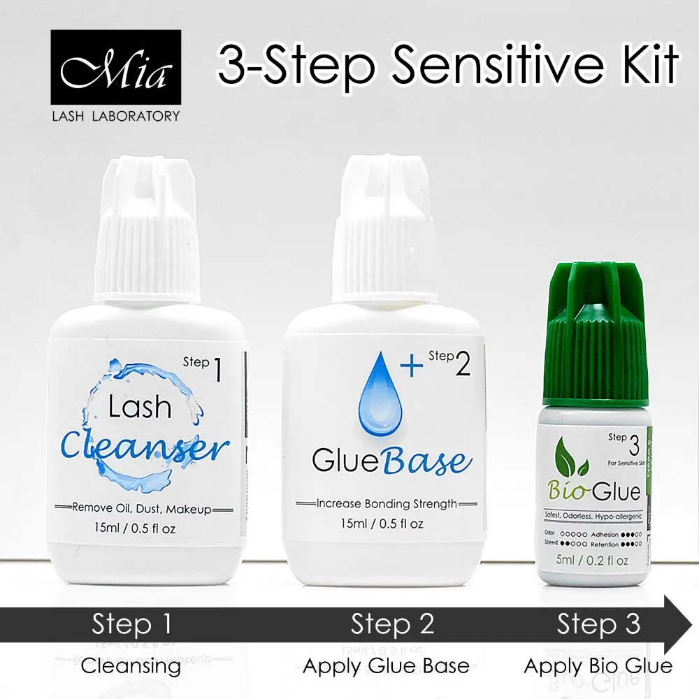 [Sensitive Kit] Миа био гипоаллергенный клей для наращивания ресниц от Миа Lash Laboratory - Цвет: KIT