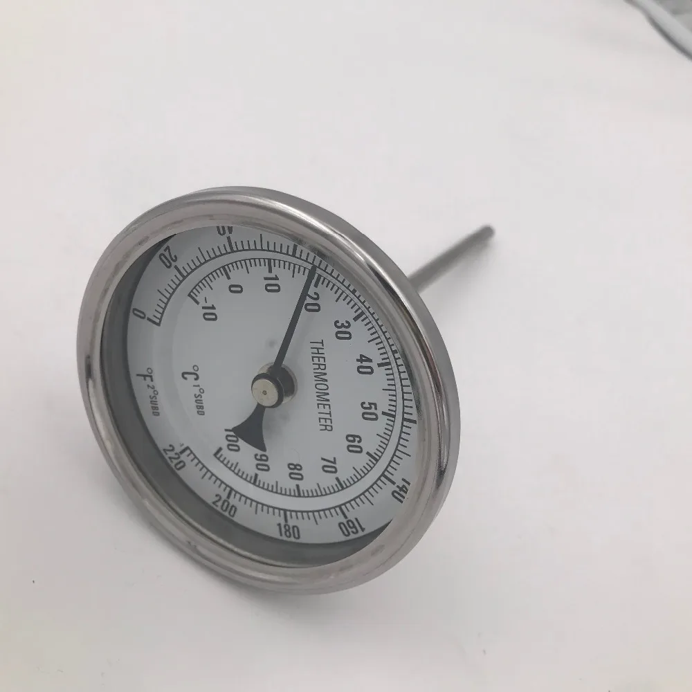 1/2 &quotBSP термометр для варки 3&quot лицо и 6 &quotзонд 0 ~ 220 F 10 100 C двойной шкала