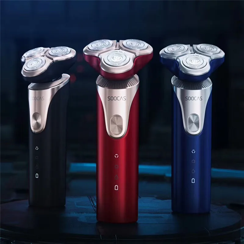Xiaomi SOOCAS S3 электробритва электрическая бритва 3 режущие головки для сухого влажного бритья Smart USB перезаряжаемая Водонепроницаемая бритва для мужчин youpin