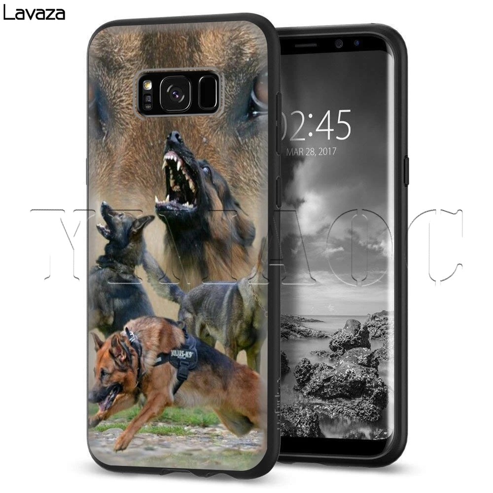 Lavaza Cute German Shepherd Dog Case for Samsung Galaxy S6 S7 Edge J6 S8 S9 S10 Plus A3 A5 A6 A7 A8 A9 Note 8 9 |