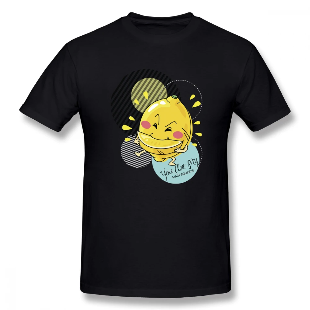 Популярные Для мужчин футболка фрукты ты мой Main Squeeze лимонный сок Hug с короткими