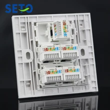 SeTo 86 Тип пять RJ45 Cat5e сетевая Lan панель настенная пластина розетка