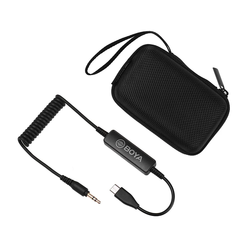 Аудиокабель BOYA для селфи микрофонов 3 5 мм с разъемом usb type C смартфонов аксессуары