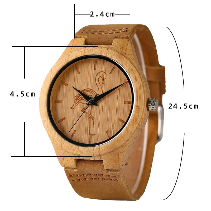 Кран/кошки/собаки деревянные часы для женщин и мужчин 2017 бамбуковые Кварцевые