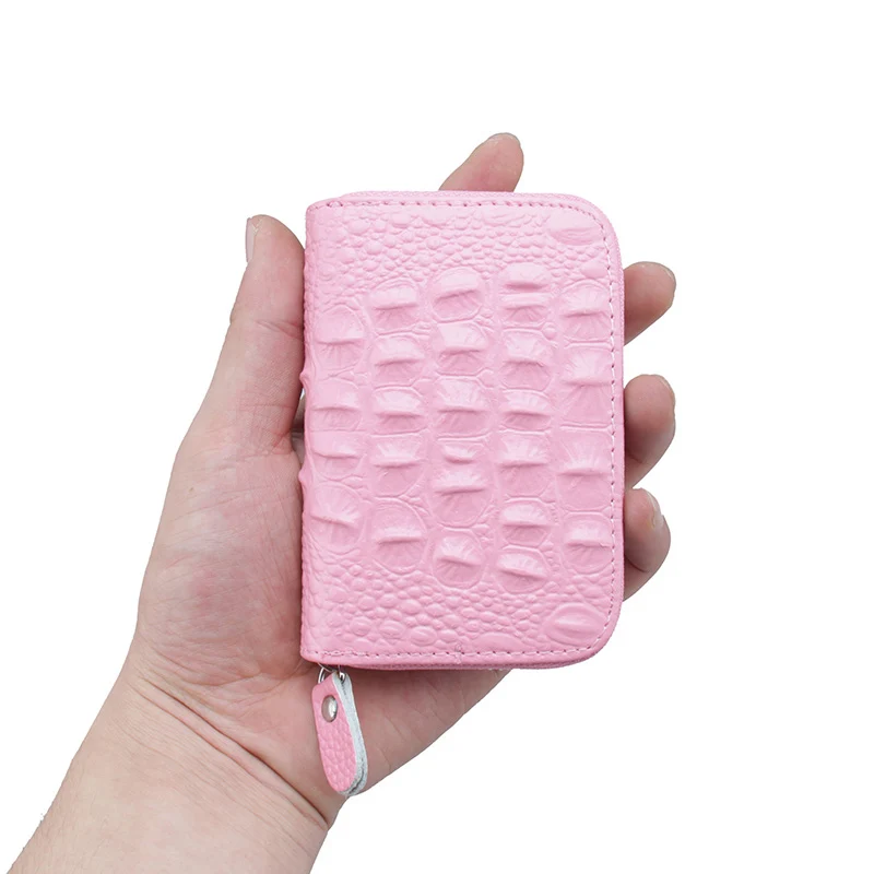 Чехол для карт из натуральной кожи аллигатора женщин чехол визиток повседневный