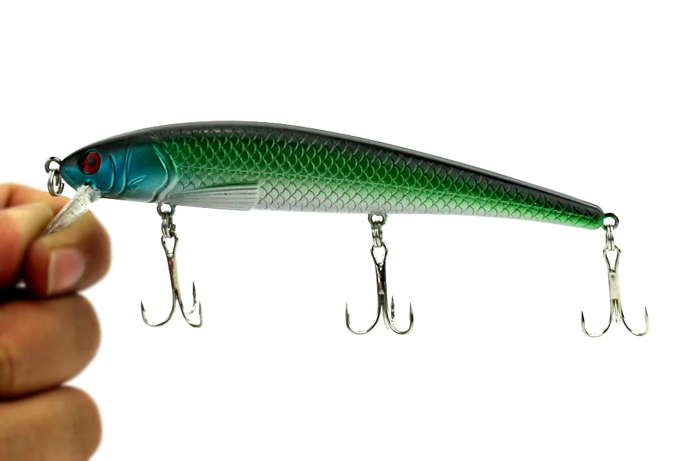 1 шт. случайный цвет 12 3 см 17 г Жесткий приманки Minnnow Блесен Иска Искусственный