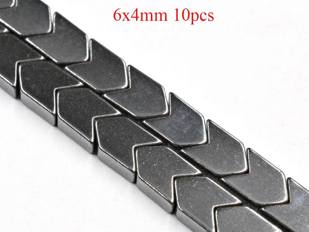FLTMRH Natural Stone Hematite Beads Bright Geometric shape beads for DIY Necklace Bracelet Jewelry Making Accessories | Украшения и