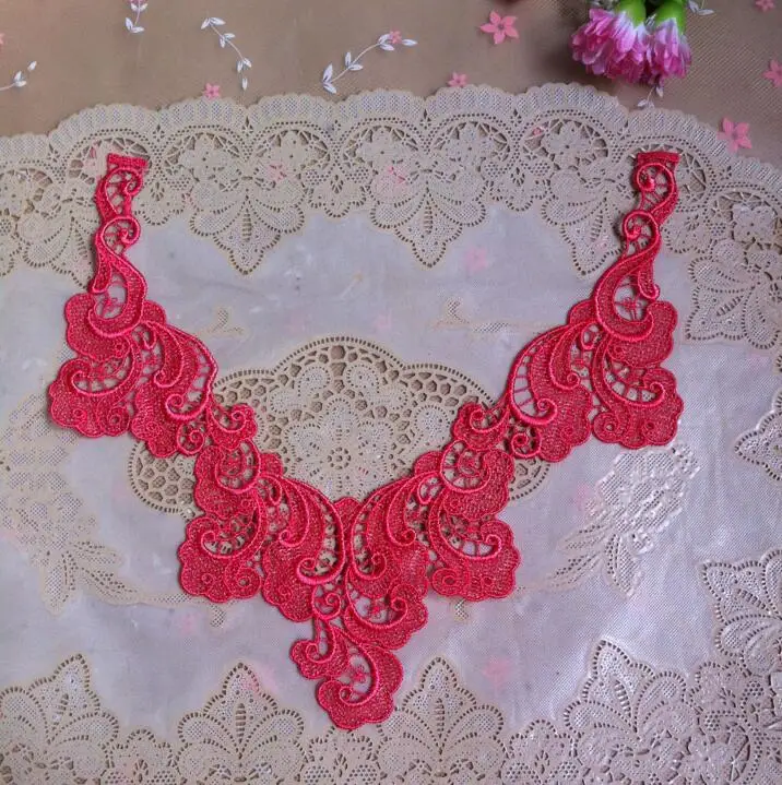 Вышивка венозным цветком 1 шт. 23*23 см кружевной воротник ткань сделай сам