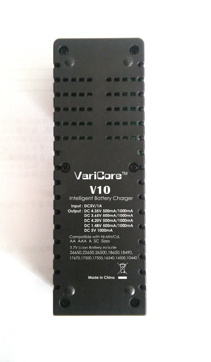 Varicore V20i V10 18650 Зарядное устройство 1 2 В 3 7 85 AA/AAA 18350 26650 10440 14500 16340 25500 литий NiMH Батарея