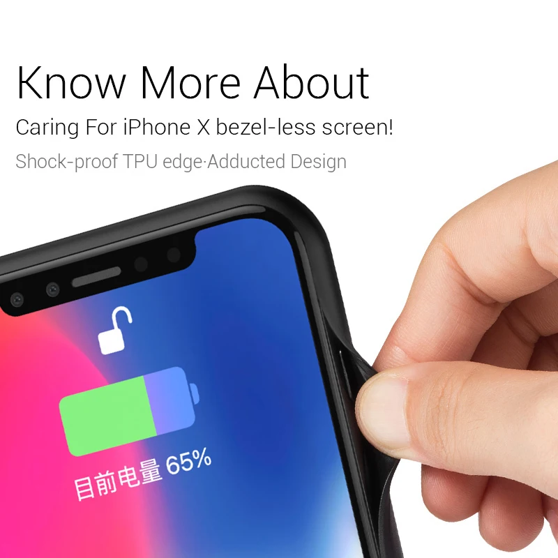 Чехол NENG 6000 мАч для беспроводного зарядного устройства iPhone X внешний аккумулятор