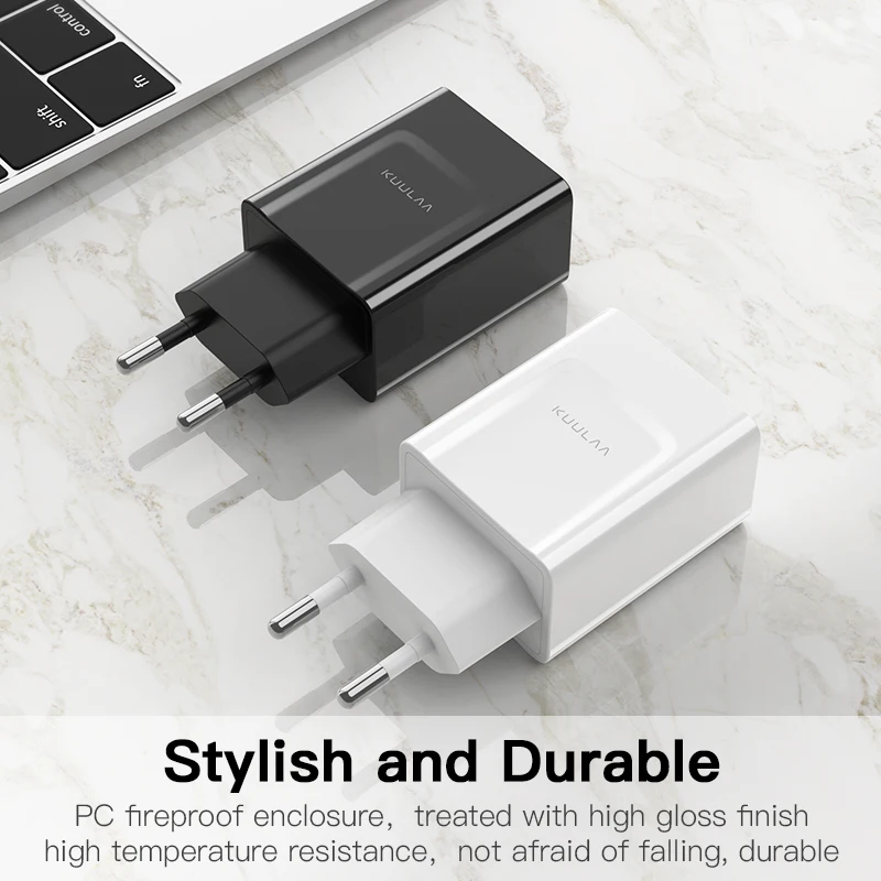 KUULAA USB зарядное устройство Quick Charge 3 0 18 Вт Быстрая Зарядка адаптер EU US Plug мобильный