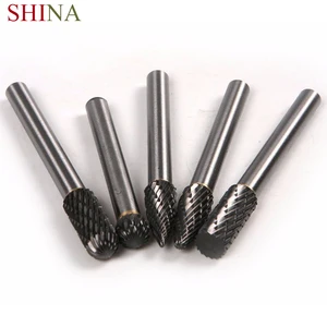 Фреза Из Вольфрамового твердосплавного сплава, 5 шт., фреза с 6 мм хвостовиком, Гравировальный инструмент с ЧПУ, аксессуары 8 мм, передний электрический шлифовальный инструмент