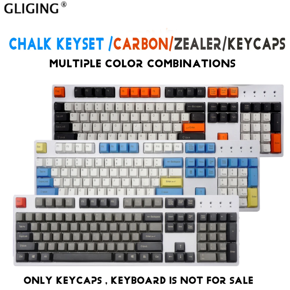 108 клавишный мел/ZEALER/Carbon FILCO верхняя часть/боковая/пустая гравировка персональный