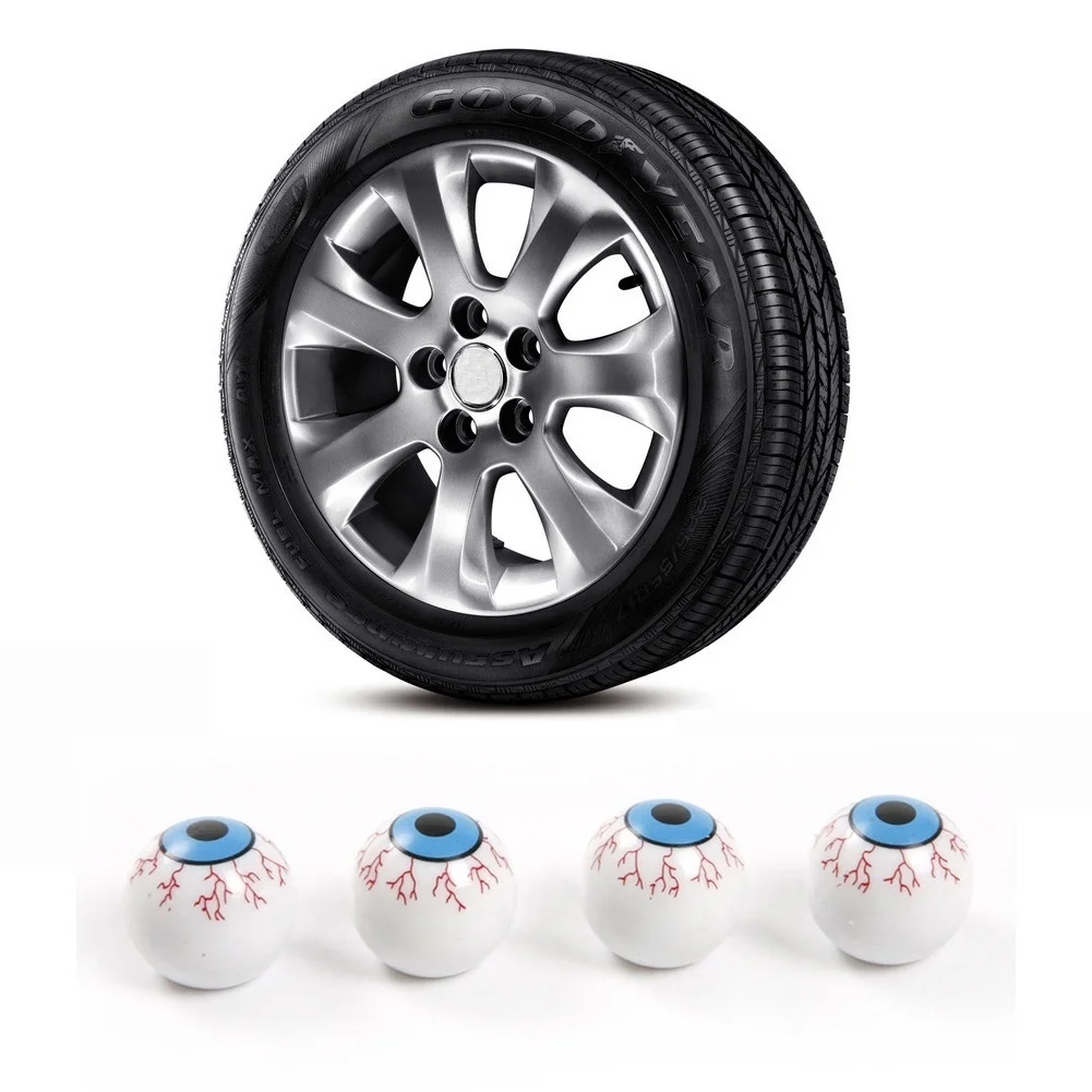 4 шт. глазного яблока Универсальный Автомобильный колеса тележки воздуха в шинах