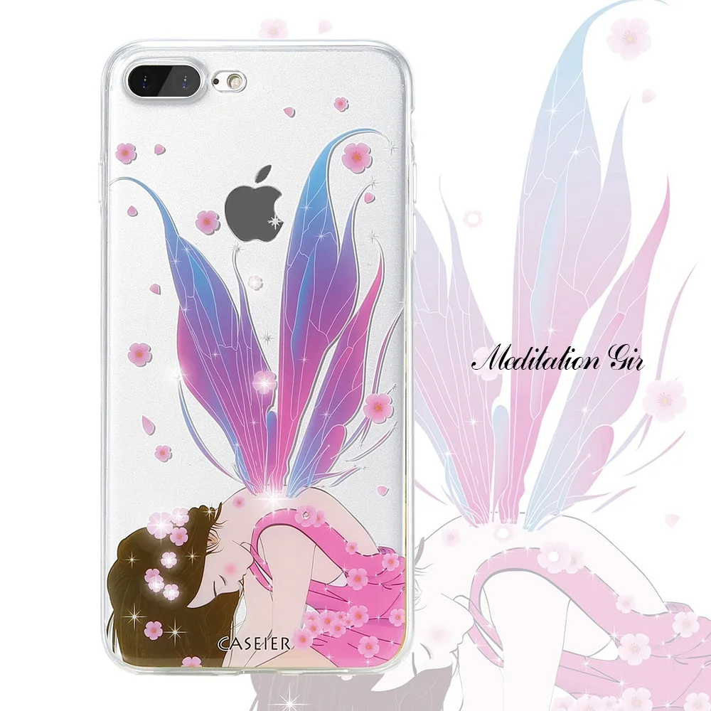 Caseier diamond Чехол для iPhone 5 5S SE задняя крышка блеск Обувь девочек с рисунком Мягкие TPU