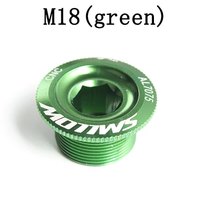M18(green) Зубная пластина крышка Кривошип винт крышка M15 M18 M20 MTB шатун для велосипеда Крышка алюминиевый BMX NRoad велосипедный фитинг 9 цветов - Цвет: M18(green)