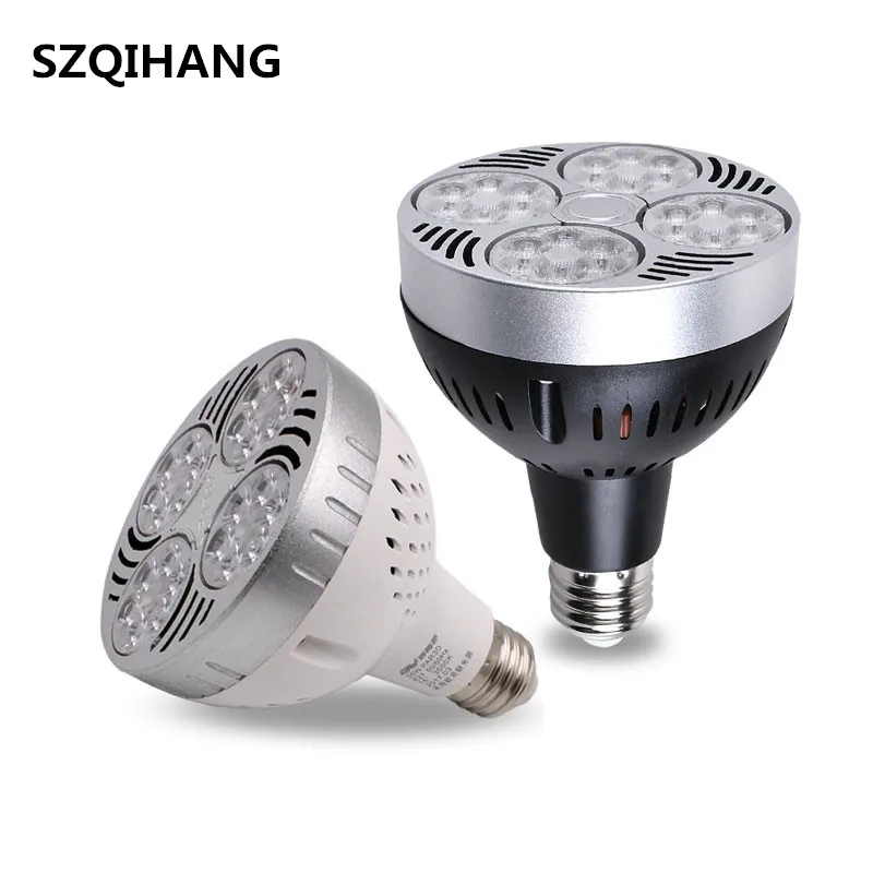 E27 PAR30 LED Lamp Bulb 24W 35W 40W Ultra Bright LED Light Lampara Built-in Fan Cooling For Track Lighting Downlight Spotlight