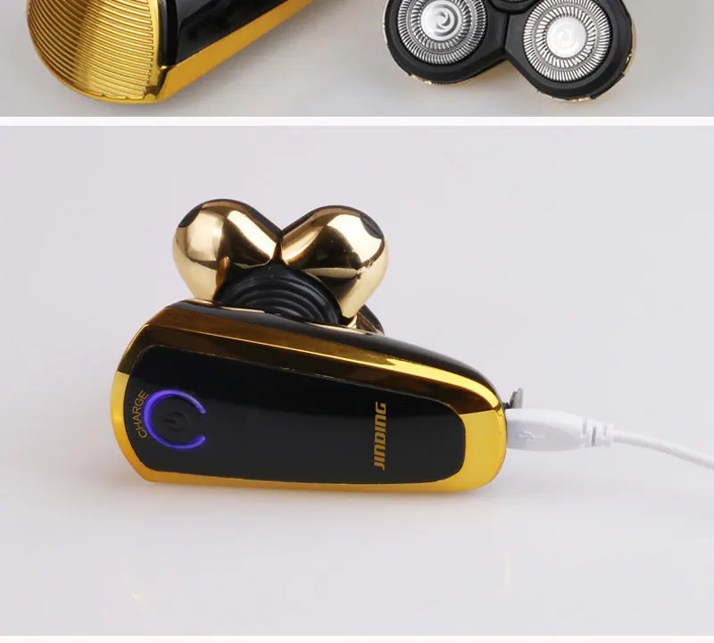 JINDING Аккумуляторная Мужская бритва моющаяся бритвенная головка лысый