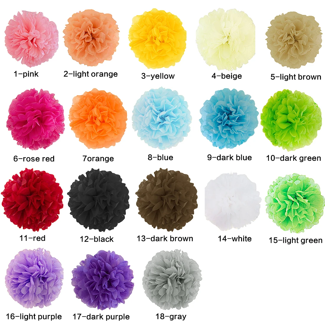 Товары для вечеринок 5 шт. помпон папиросная бумага помпоны Цветочные шары