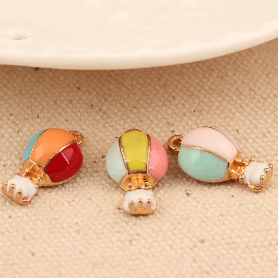 Новое поступление эмаль золотого тона красочный огненный шар Подвески 30 шт 90 DIY