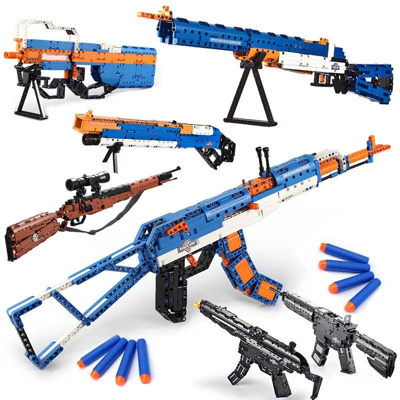 Модель игрушечного пистолета 98k ak47 строительные блоки совместимые с LEGO technics