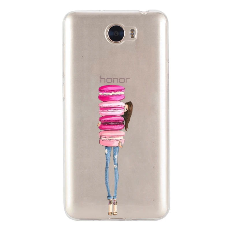 Fashion Girl For Huawei P10 Lite Honor 9 6A Y5 Y6 II Y7 Nova 2 Plus Mate 10 Pro P8 P9 2017 Soft silicone TPU Phone Case |