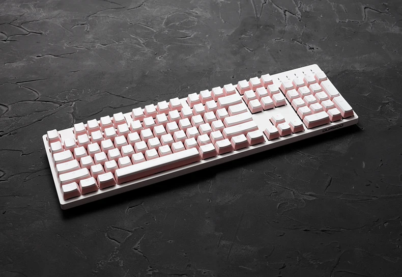 Пудинг pbt doubleshot keycap oem задний светильник механические клавиатуры молочный Белый Розовый Черный gh60 покер 87 tkl 104 108 ansi iso