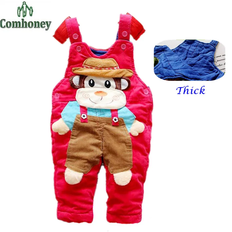 Мультфильм Мальчики Девочки Вельвет Комбинезон 12-36 М Детские Толстые