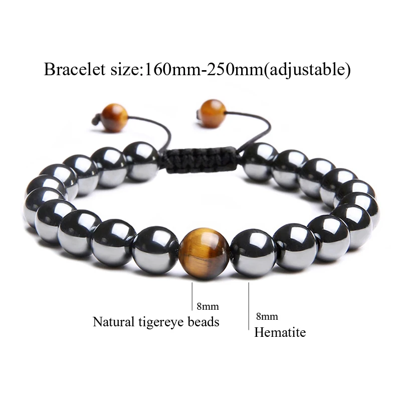 Браслеты для мужчин браслет из натурального камня 8 мм бусины черный оникс Камень