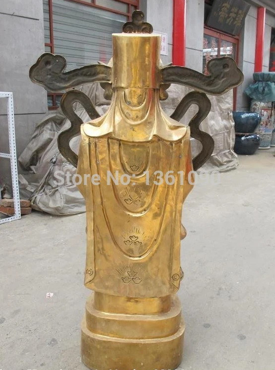 xd 00660 48&quotHuge China Buddhism pure Brass Dragon Phoenix wealth God Lucky Buddha Statue | Дом и сад