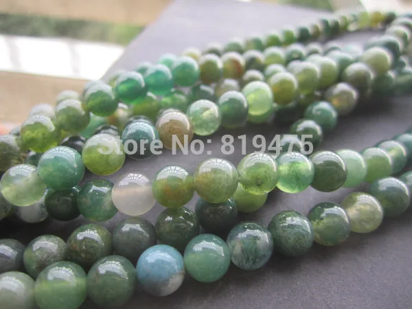 Камень Натуральный моховый 15 5 дюйма 4/6/8/10 мм|round beads|beads for jewelry makingbeads |