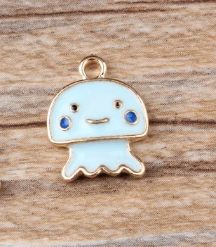 50pcs Enamel Jellyfish Charms 12*15MM Handmade personality earring bracelet necklace Jewelry Making DIY accessories | Украшения и
