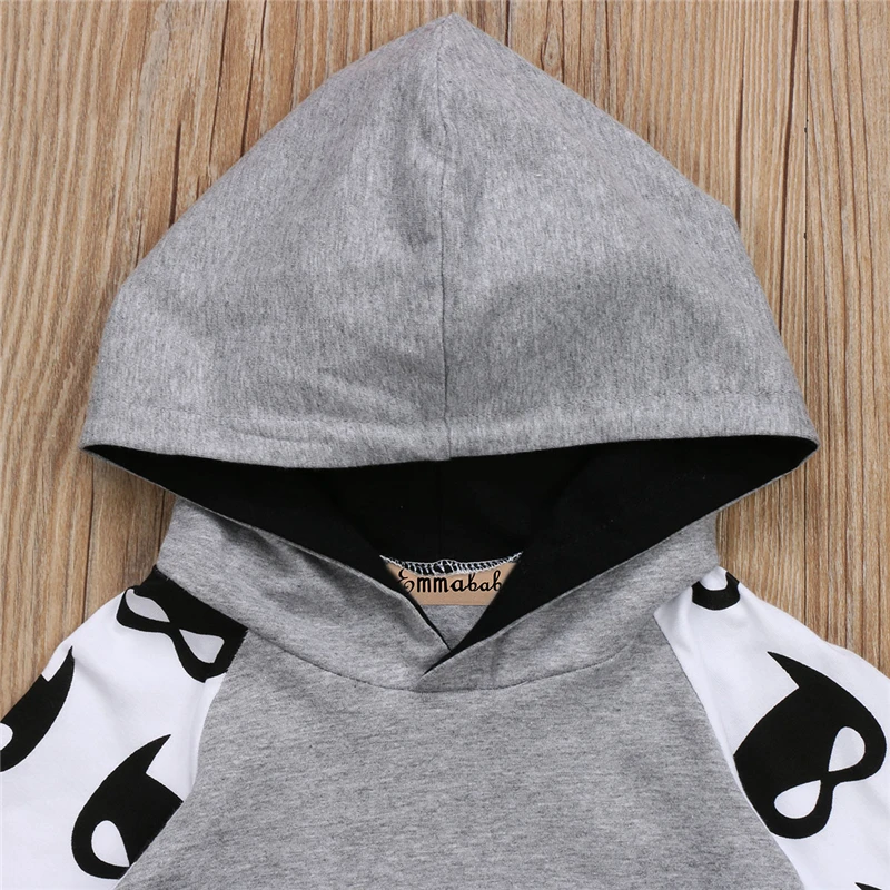 Baby Boy Batman Clothes Set Cotton Newborn Hooded Tops+Pants 2017 New Arrival Bebes Fall Outfits Kids Clothing 0-5T |