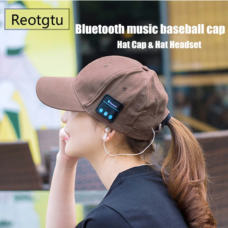REOTGTU 2018 Bluetooth шапка Кепки шляпа гарнитура наушники с микрофоном ручной работы