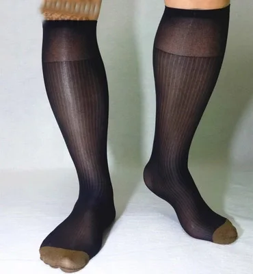 

2017 новые стильные мужские носки из нейлона и шелка, полосатые мужские формальные носки под платье, синие прозрачные пикантные носки с остры...