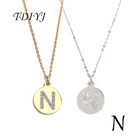 Ожерелье женское TDIYJ, из нержавеющей стали, с буквами N, 2 шт.лот