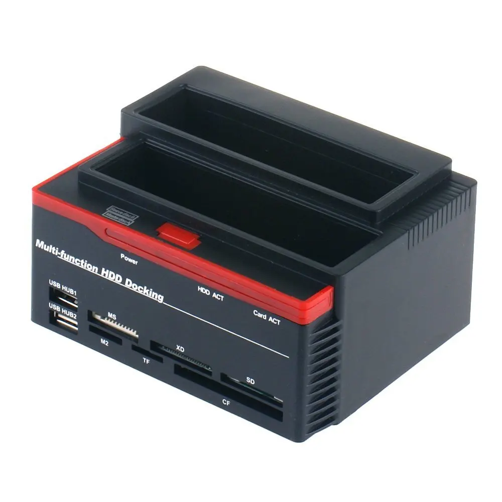 Док станция для жесткого диска с двумя слотами USB 2 0 на SATA IDE кардридером и портами