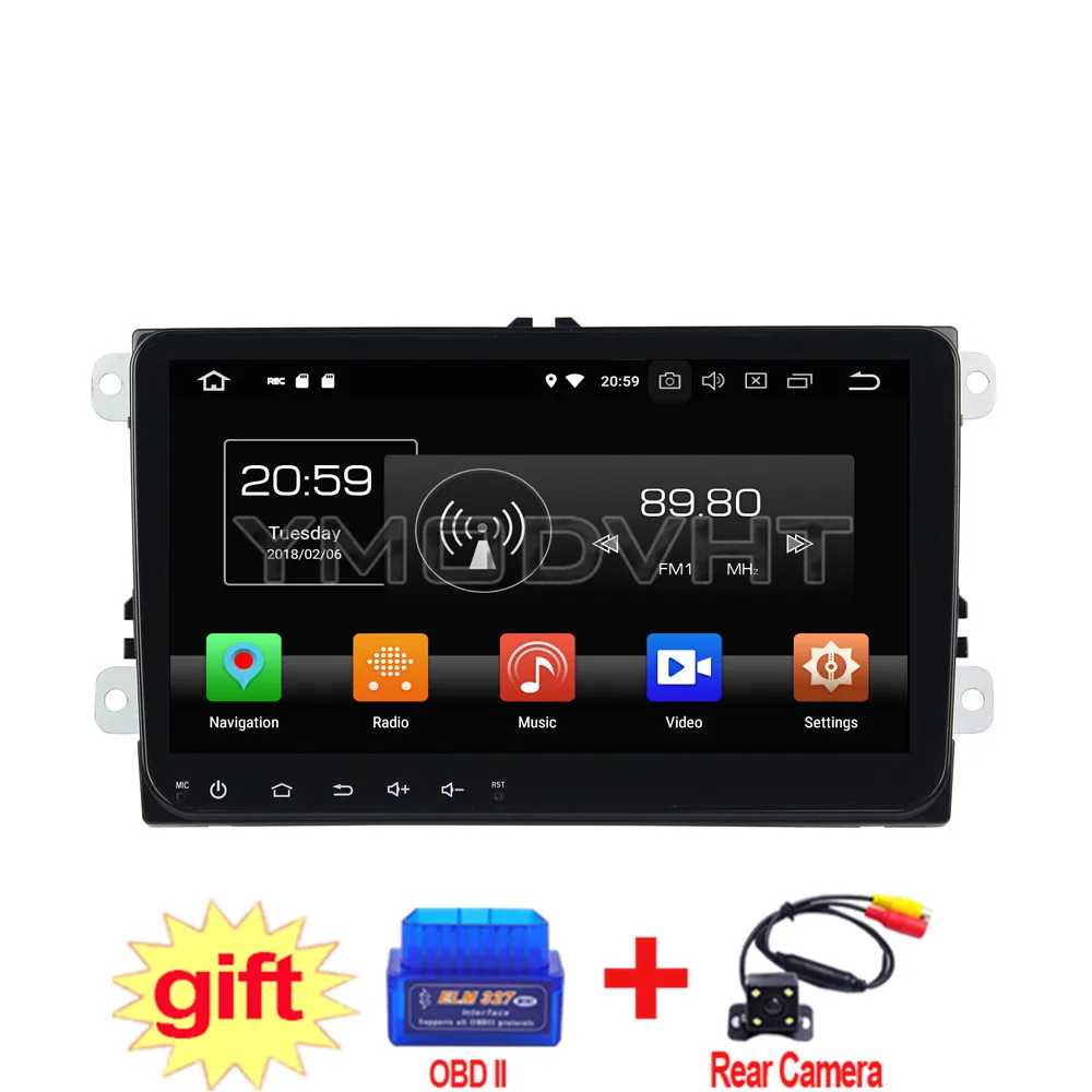YMODVHT 9 дюймов 1024*600 Android 8 0 Восьмиядерный PX5 4 Гб ОЗУ 32 ПЗУ автомобильный DVD плеер
