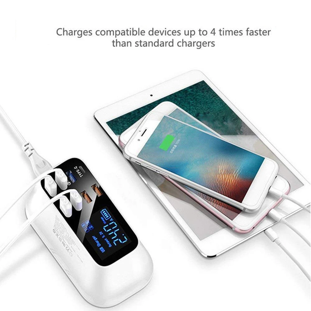 8 портов usb QC адаптер питания быстрая зарядка зарядное устройство Подставка с