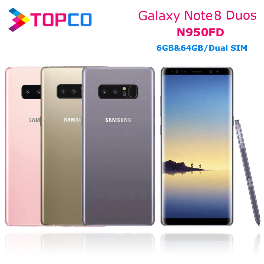 Телефон Samsung Galaxy Note8 Duos Note 8 N950FD глобальная версия 4G LTE Android Exynos Octa Core 6 3 &quotDual 12MP RAM 6GB