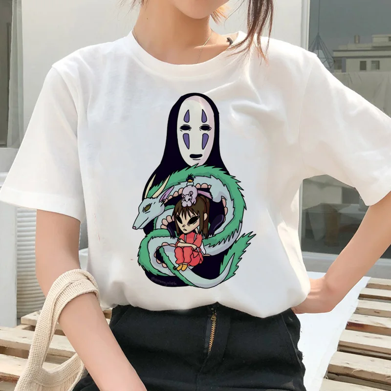 Totoro Spirit Out Футболка Studio Ghibli femme японский мультфильм Аниме женская футболка Миядзаки Хаяо одежда женская кавайная - Цвет: 5203